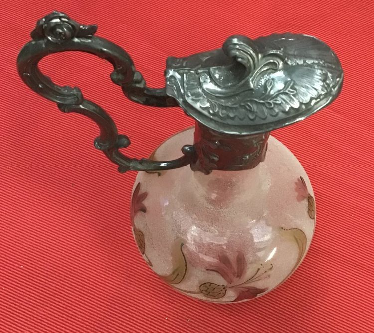Ewer In Frosted Glass, Early 20th century