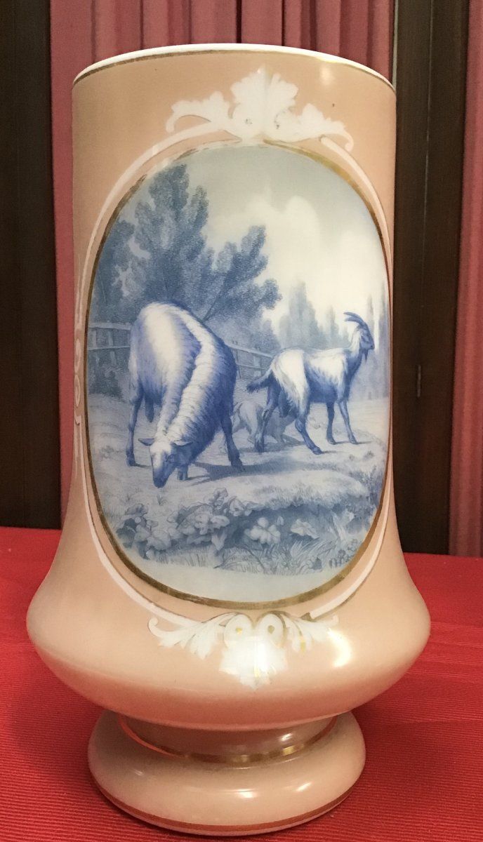 Pair Of Opaline Vases, 19th century