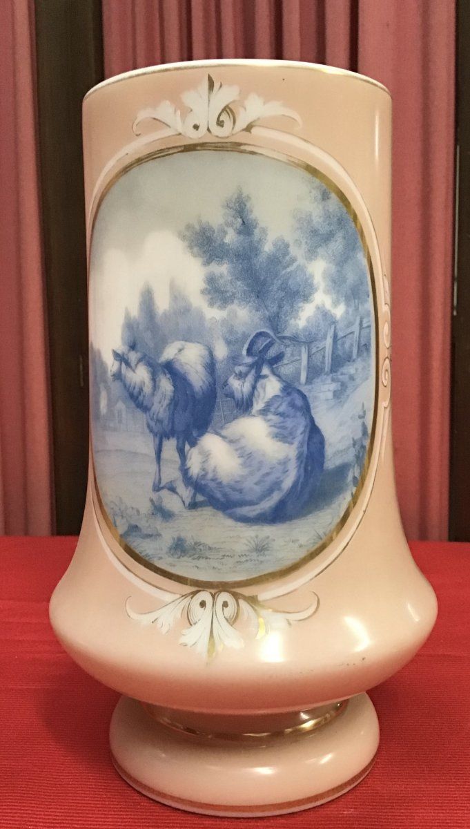 Pair Of Opaline Vases, 19th century