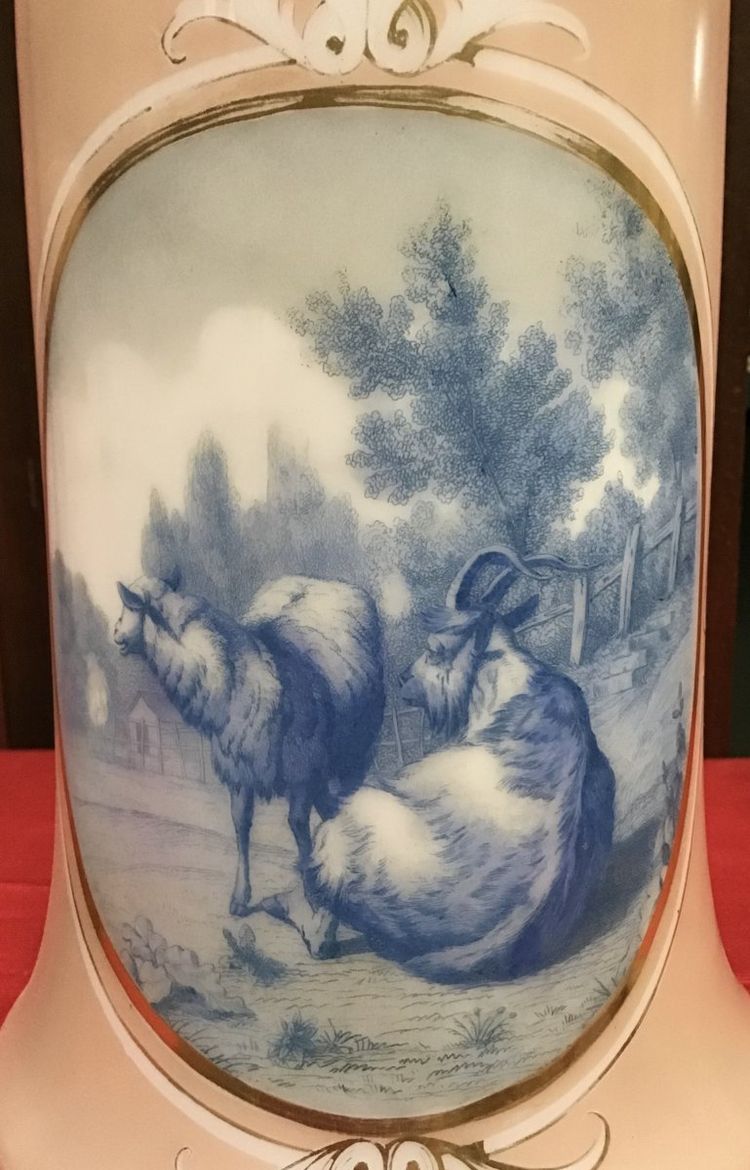 Pair Of Opaline Vases, 19th century