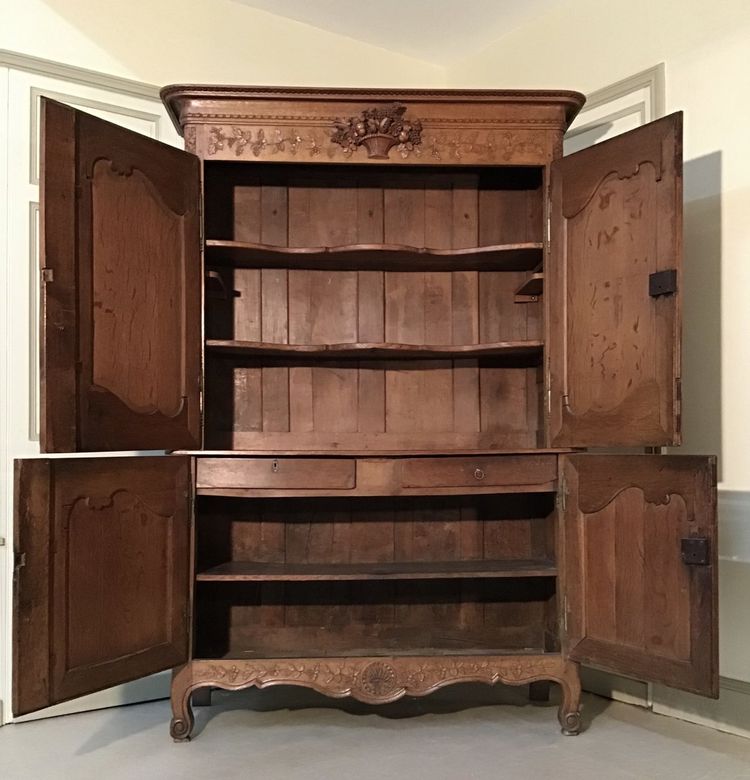 Normannisches Sideboard aus Eiche, 1. Hälfte 19.