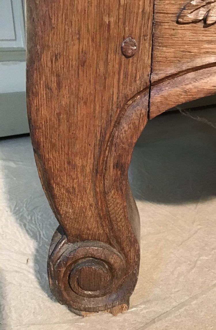 Normannisches Sideboard aus Eiche, 1. Hälfte 19.