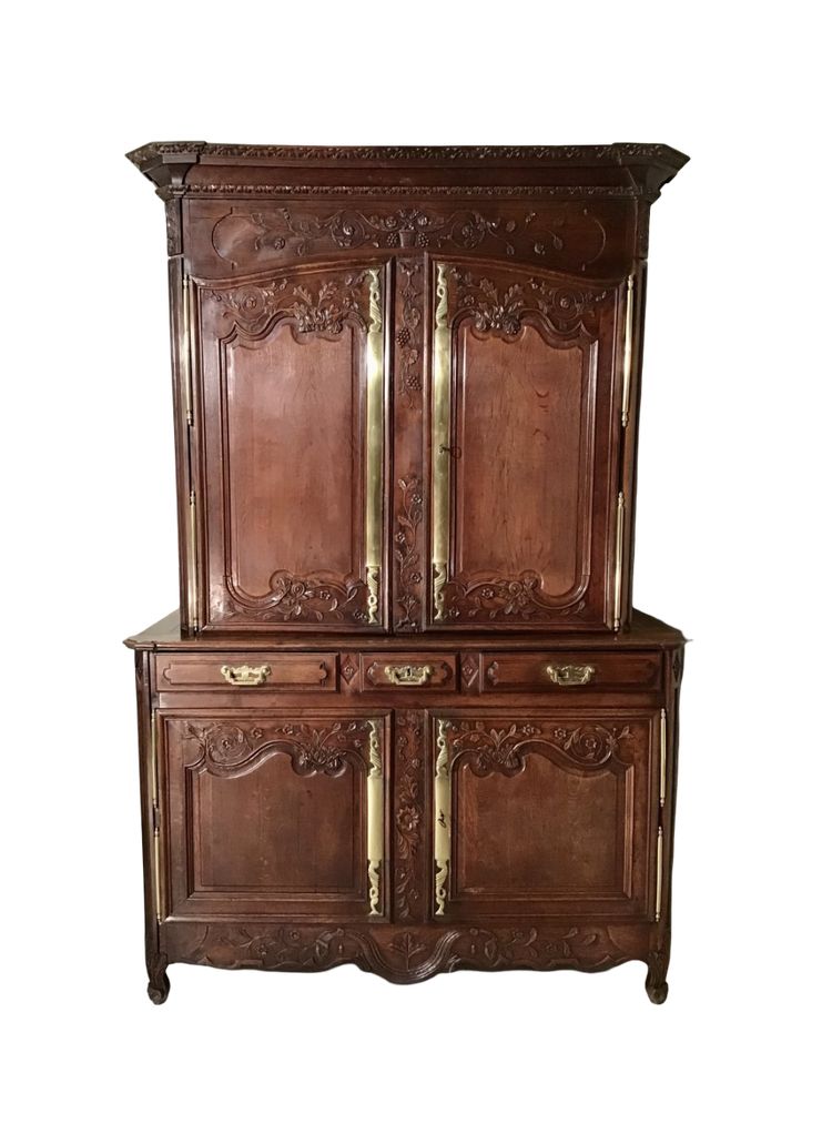 Buffet 2 Corps Normand En Chêne, Région De Villedieu, XIX secolo