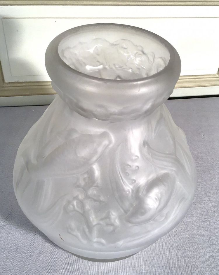Large Art Deco Glass Vase