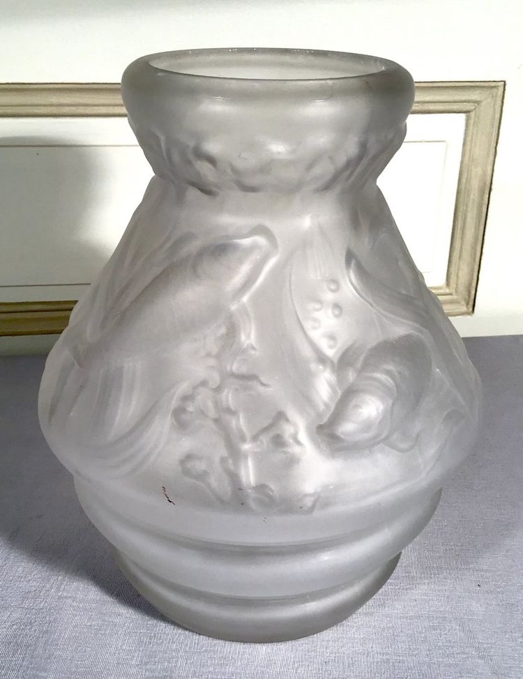 Large Art Deco Glass Vase