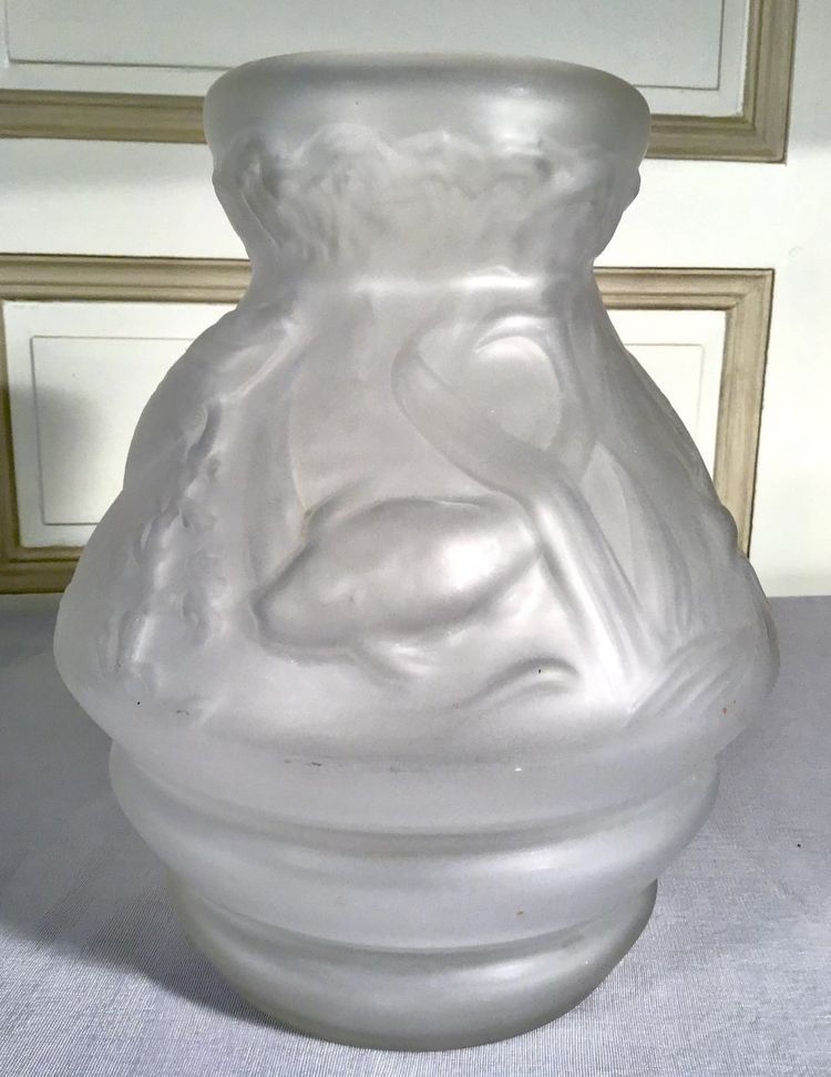 Large Art Deco Glass Vase