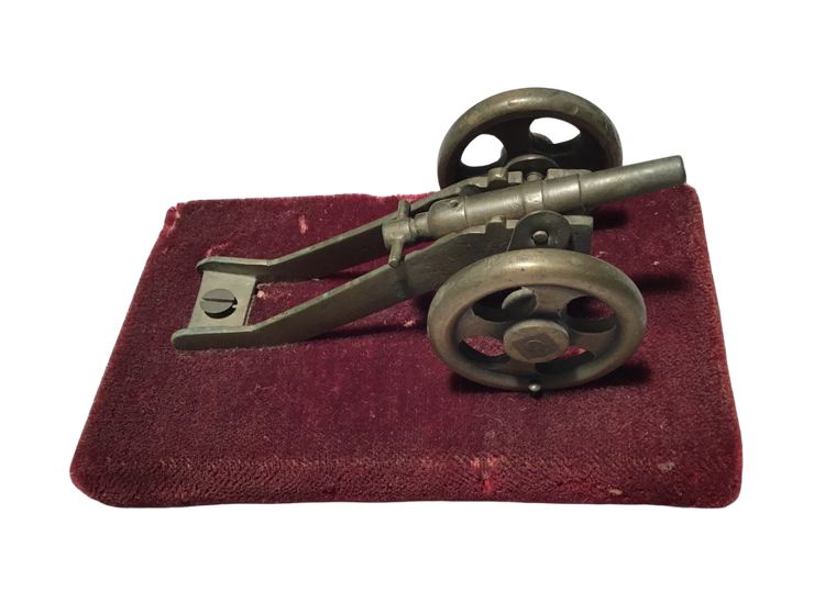 Canone in miniatura in bronzo del XIX secolo