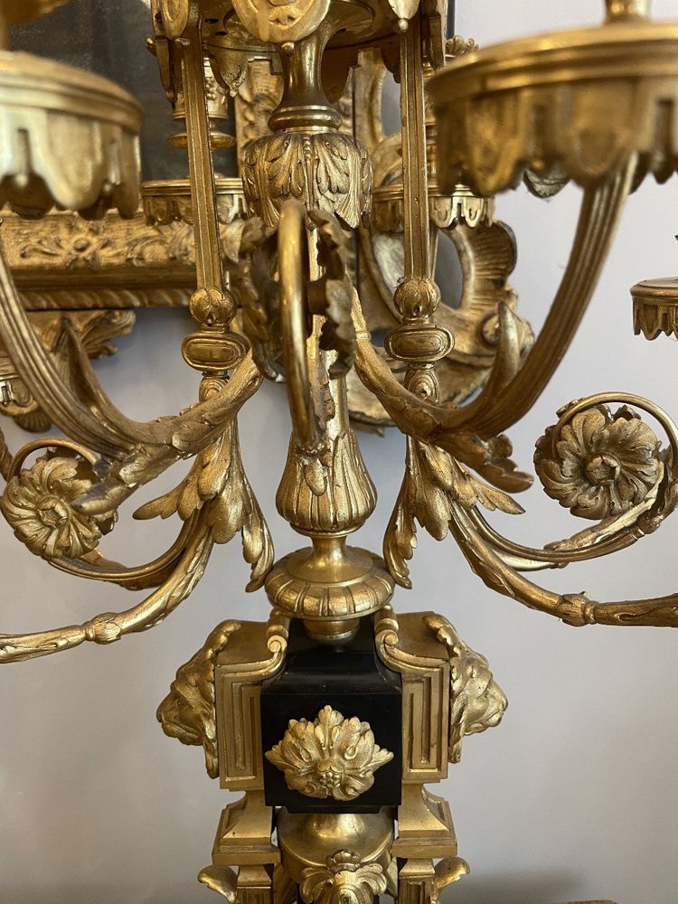 Napoleon III period gilt bronze fireplace surround