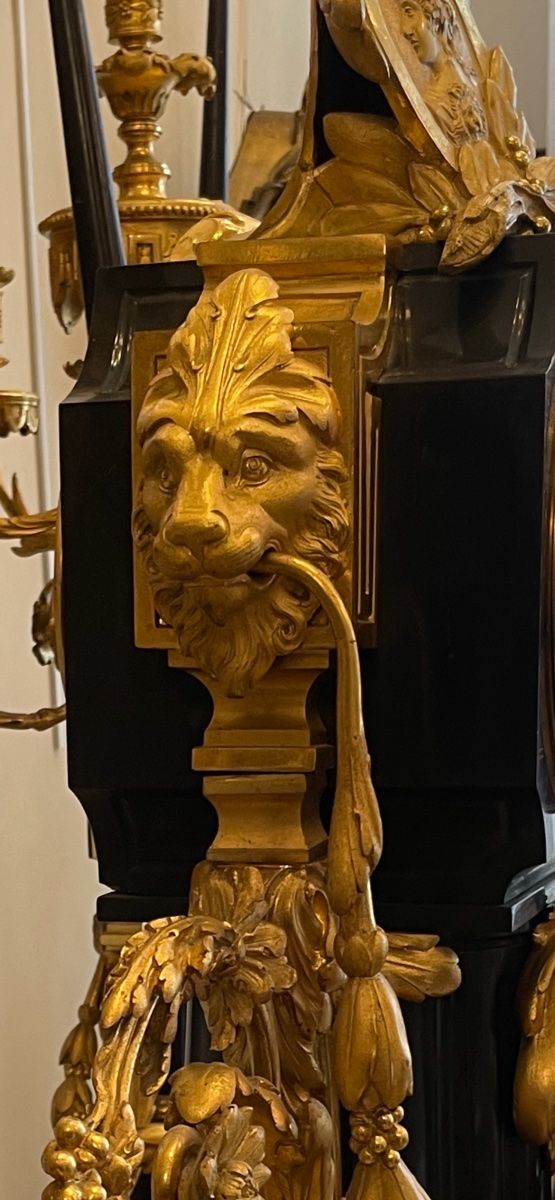 Napoleon III period gilt bronze fireplace surround