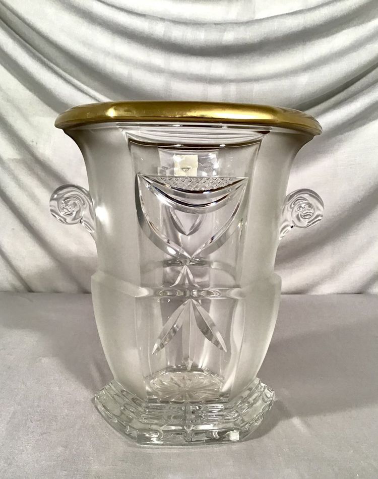 Cristal Champagne Bucket " artisan De Lorraine " 20th century