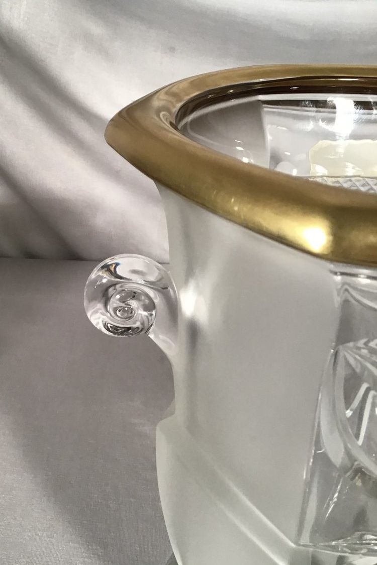 Cristal Champagne Bucket " artisan De Lorraine " 20th century