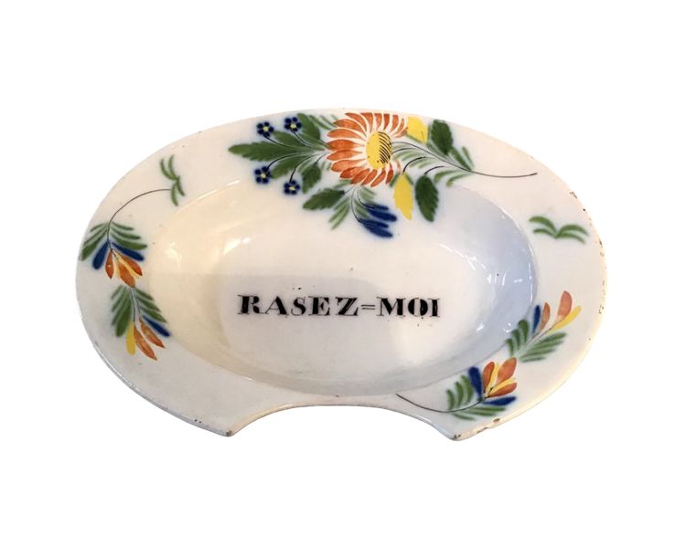 Lunéville 19th century earthenware beard dish