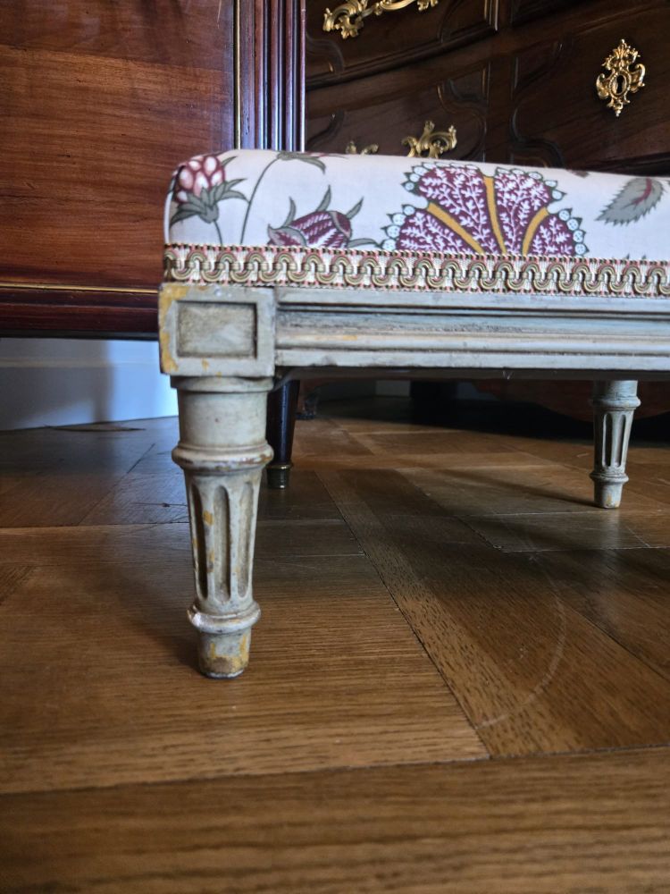 Louis XVI style small stool - Late 19th century