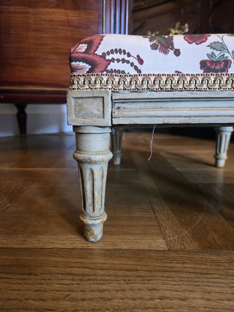 Louis XVI style small stool - Late 19th century