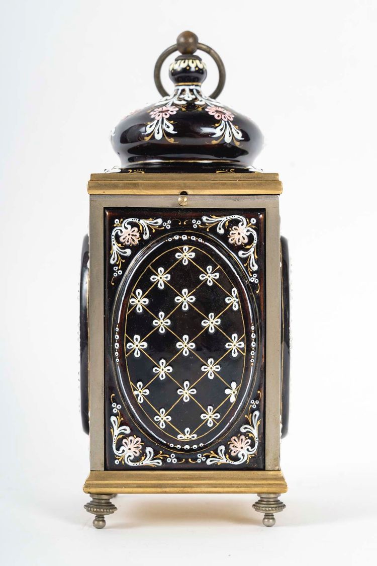 An enamel jewelry box, 19th century