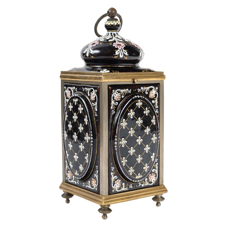 An enamel jewelry box, 19th century