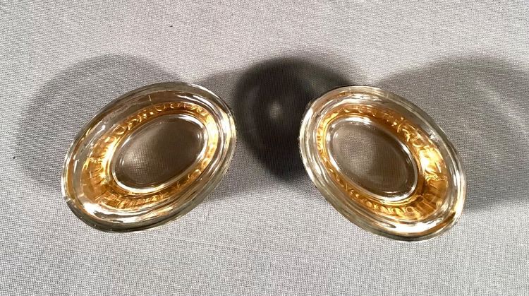Pair Of Silver And Gilt Oval Salerons, 20th century