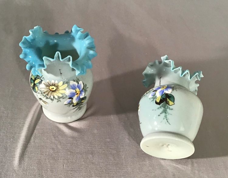 Pair Of Opaline Vases, 19th century