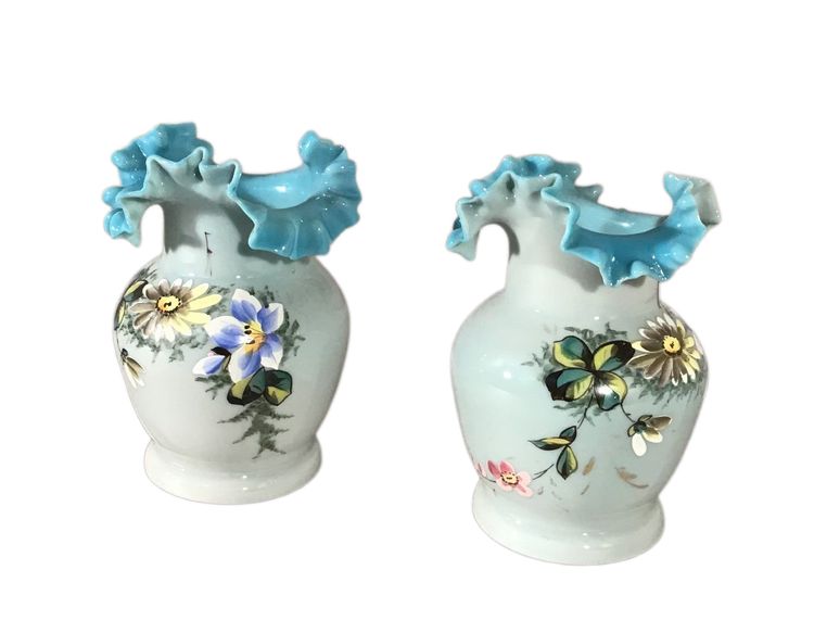 Pair Of Opaline Vases, 19th century