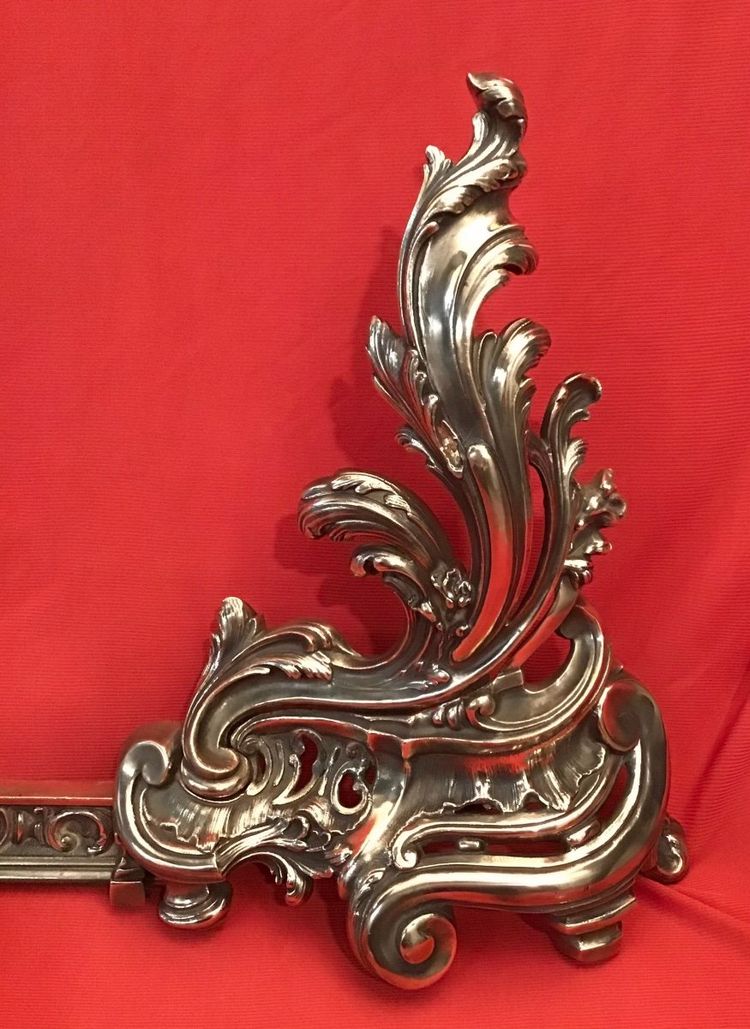 Herdstange aus Bronze im Stil Ludwig XV.