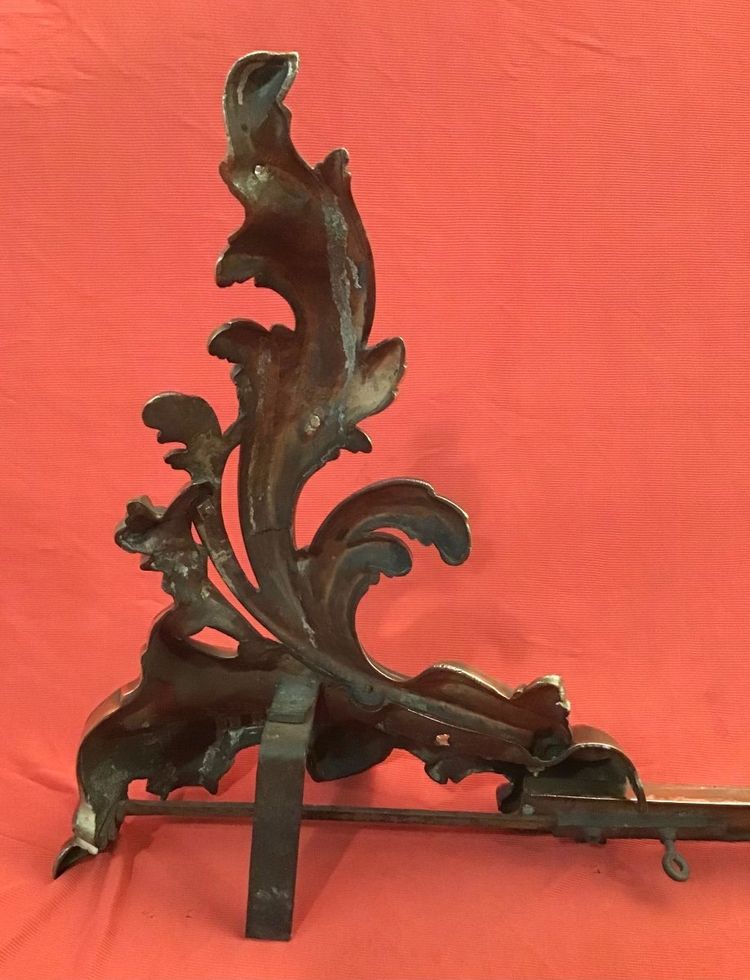 Herdstange aus Bronze im Stil Ludwig XV.