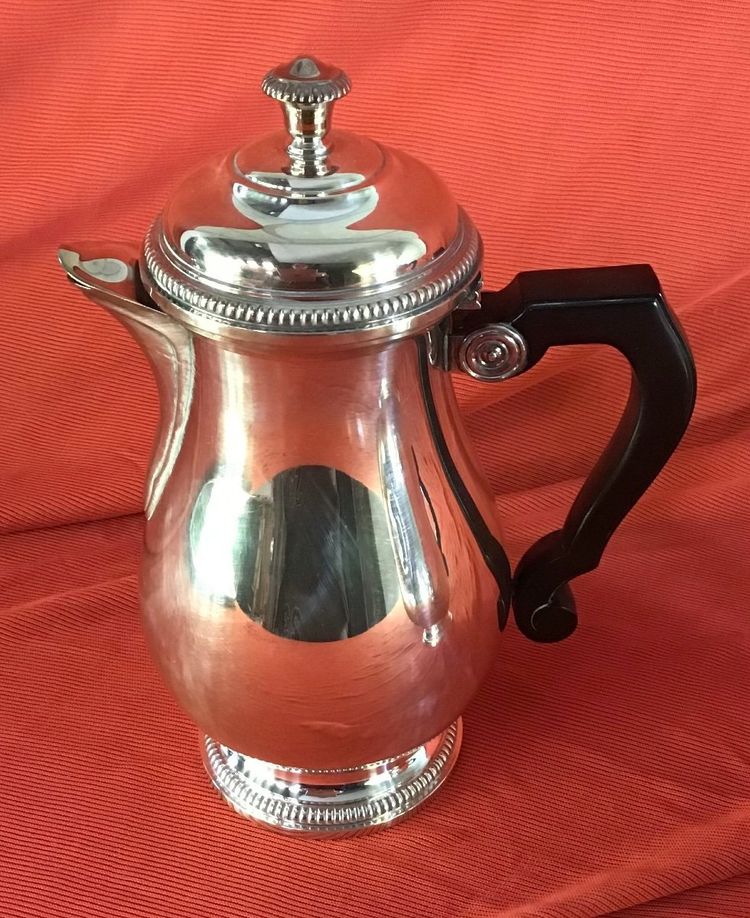 Tea and Coffee Set In Silver Plated Metal Mid 20th Century