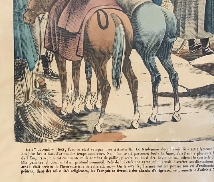 Suite De 2 Gravures Imagerie D'Épinal, Napoléon Austerlitz, Fabrique Pellerin, 19th century