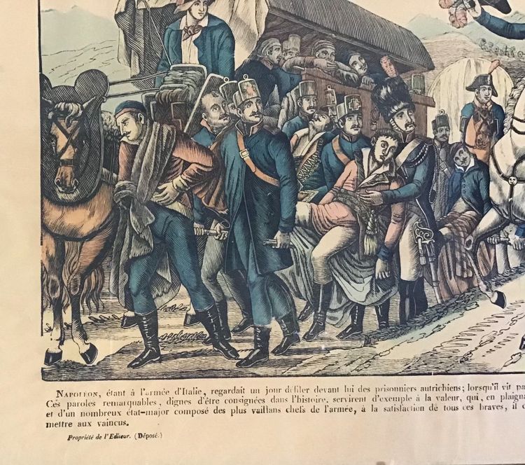 Suite De 2 Gravures Imagerie D'Épinal, Napoléon Austerlitz, Fabrique Pellerin, 19th century