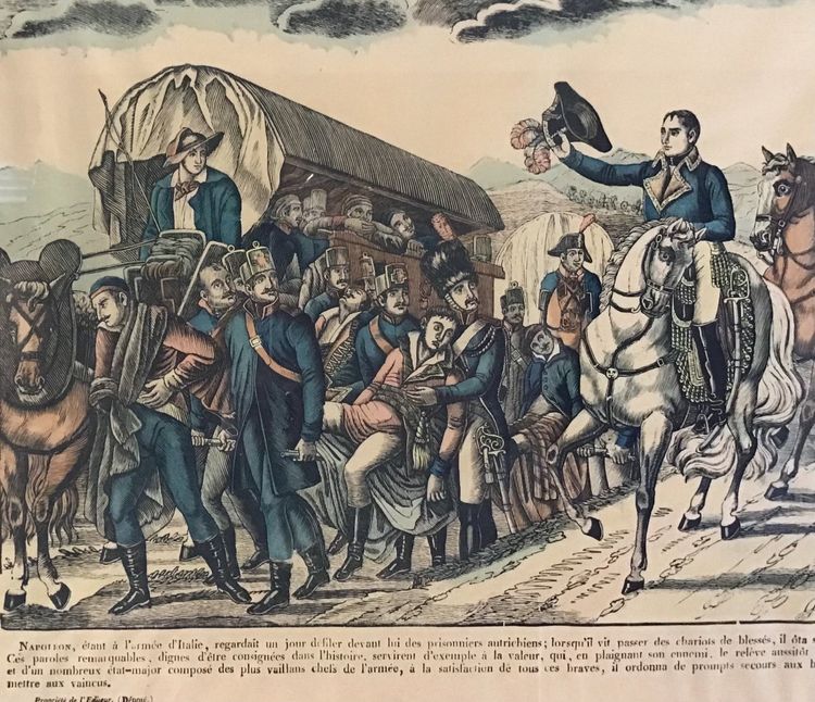 Suite De 2 Gravures Imagerie D'Épinal, Napoléon Austerlitz, Fabrique Pellerin, 19th century