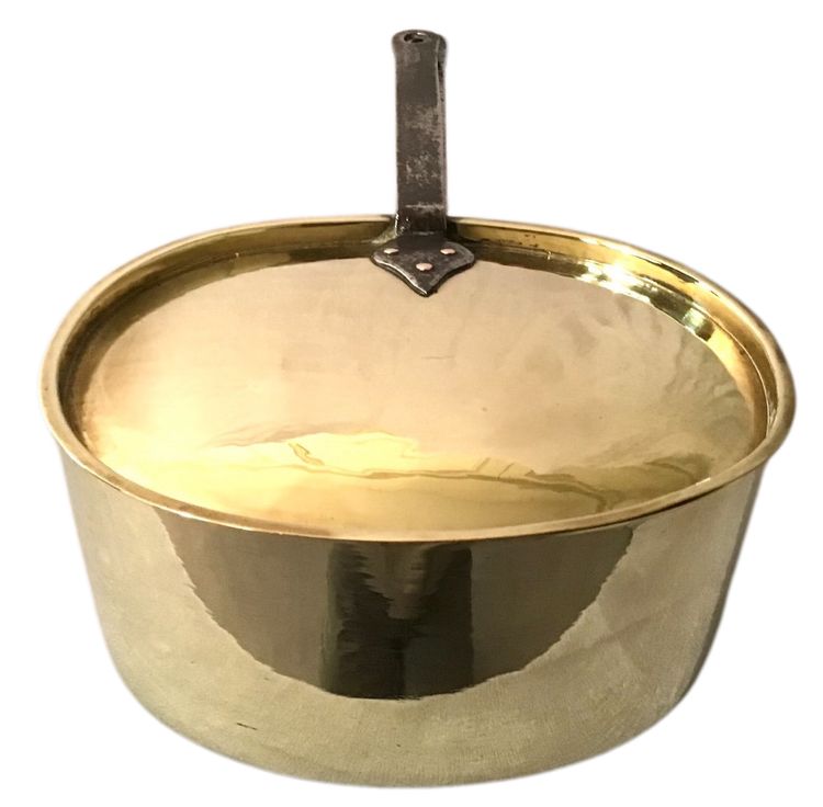Daubière Ovale En Laiton 19ème