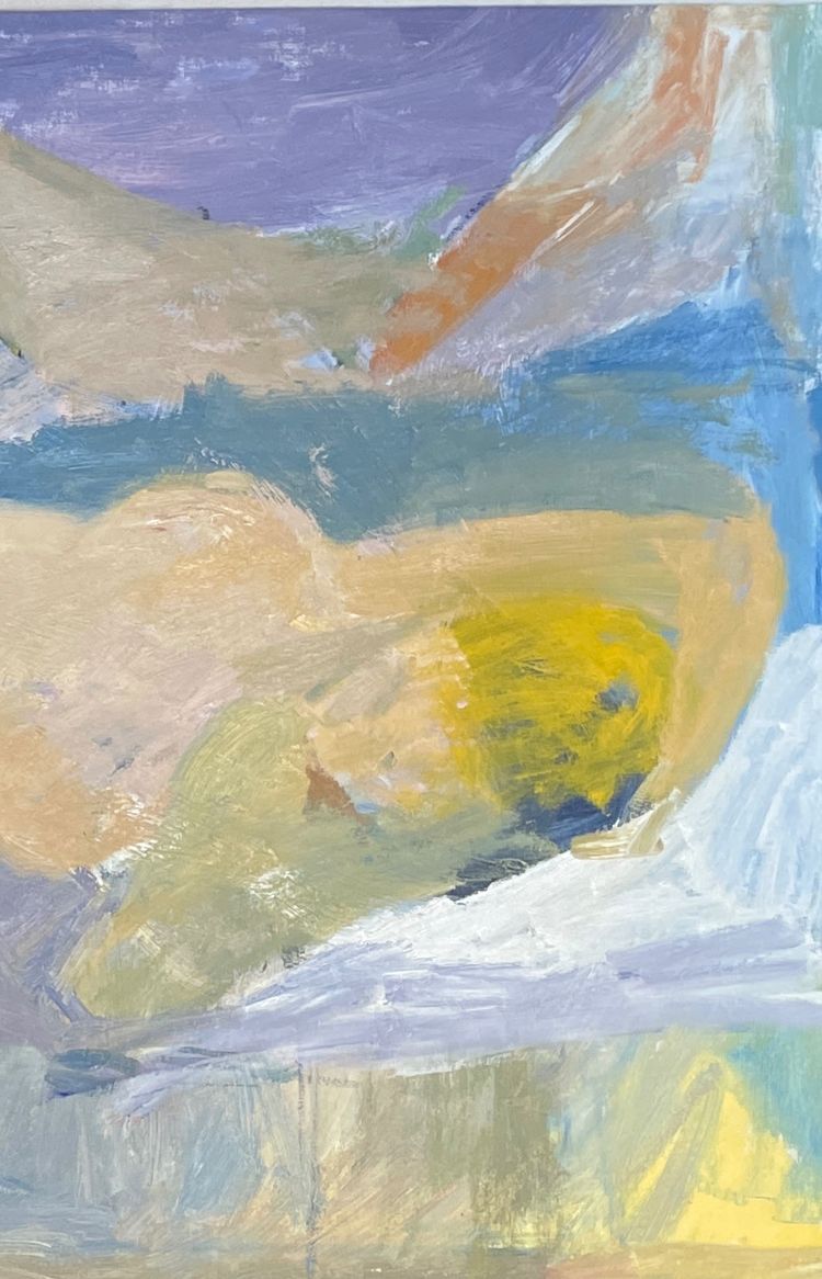 Huile sur toile représentant deux nus féminins signé  Alejandro AVAKIAN provenance Fondation Cherqui