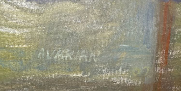 Huile sur toile représentant deux nus féminins signé  Alejandro AVAKIAN provenance Fondation Cherqui