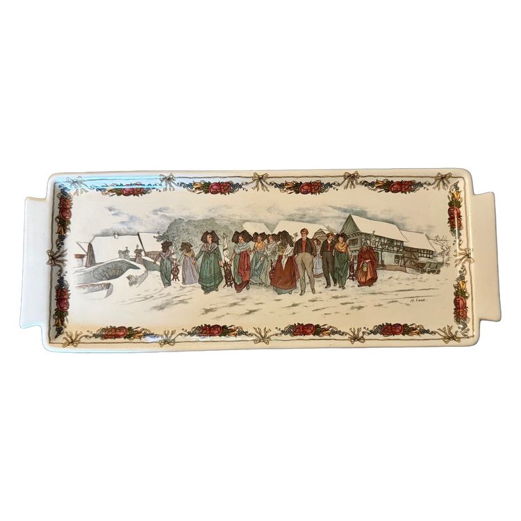 RARE SARREGUEMINES OBERNAI, CAKE DISH, with the mark LOUX-UTZSCHNEIDER et CIE