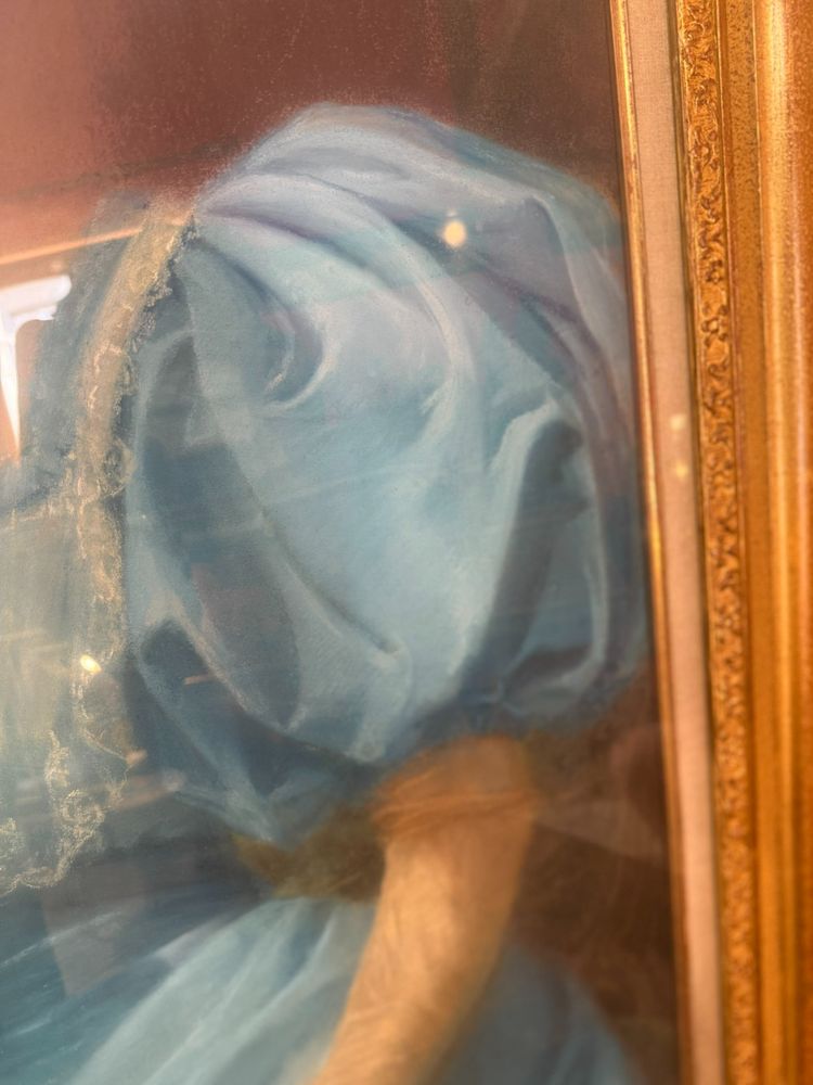 PASTEL DU 19ème représentant une jeune dame