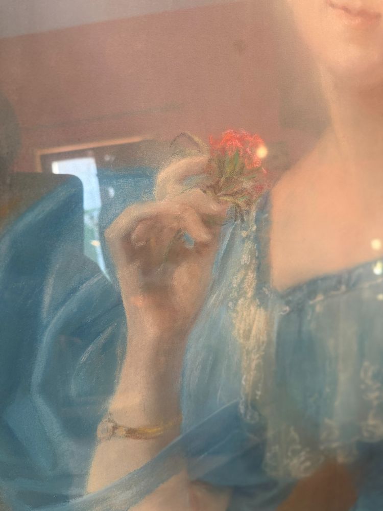 PASTEL DU 19ème représentant une jeune dame