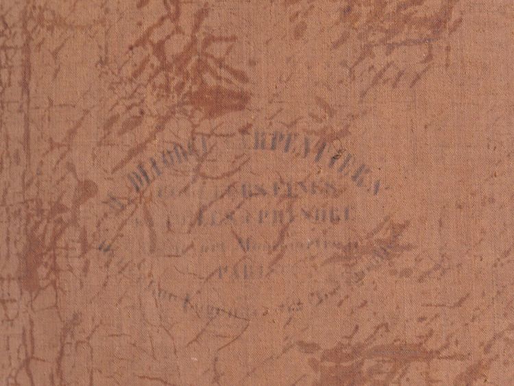 P.-A. Brunet-Houard 1827-1922 Tsiganes débarquant avec leurs animaux en Bretagne, tableau, 1873