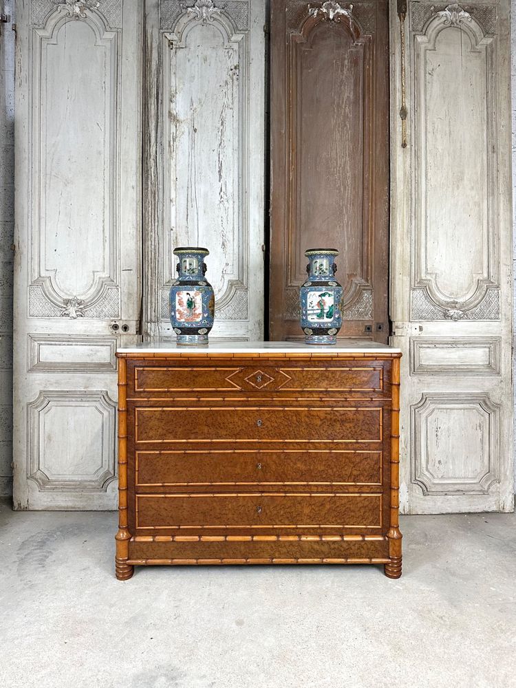 Commode style faux bambou circa 1880