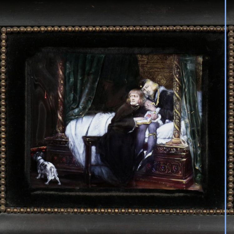 H Fabian (XIX secolo), Lastra smaltata su rame, XIX secolo
