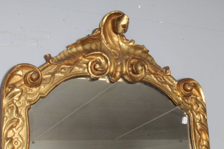 Paire de miroirs anciens Louis XVI 1750 en or pur. Dimensions 124 x 70 cm