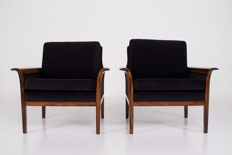 Paire de Fauteuils Danois en Palissandre