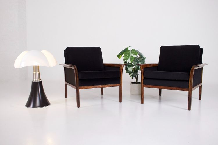 Paire de Fauteuils Danois en Palissandre