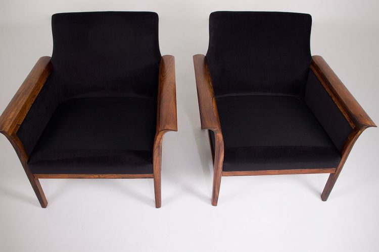 Paire de Fauteuils Danois en Palissandre