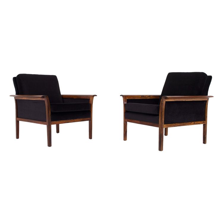 Paire de Fauteuils Danois en Palissandre