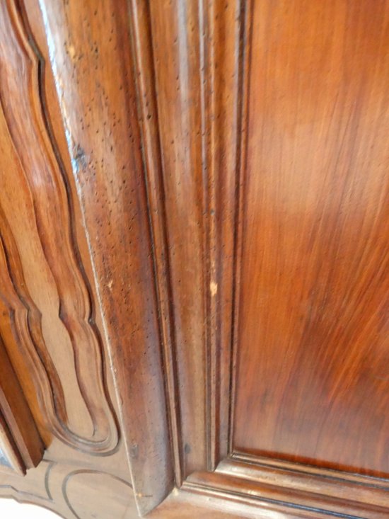  Armoire de château en noyer lyonnaise. France. 18ème. Louis XV. 18jhd. 18th