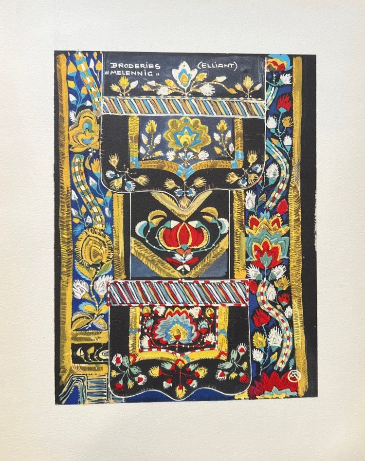 Mathurin Méheut, Embroidery in Brittany, De La Varende