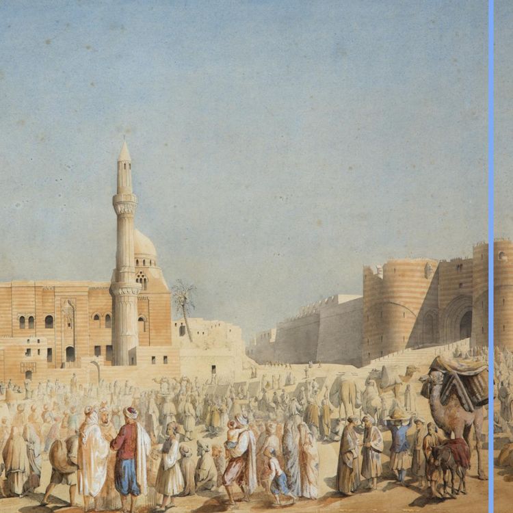 Pair of engravings enhanced with watercolor, Toudouze, 19th century