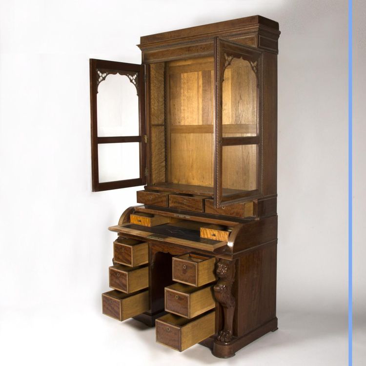 Nello stile di Jacob-Desmalter (1770-1841), scrivania in mogano, XIX secolo