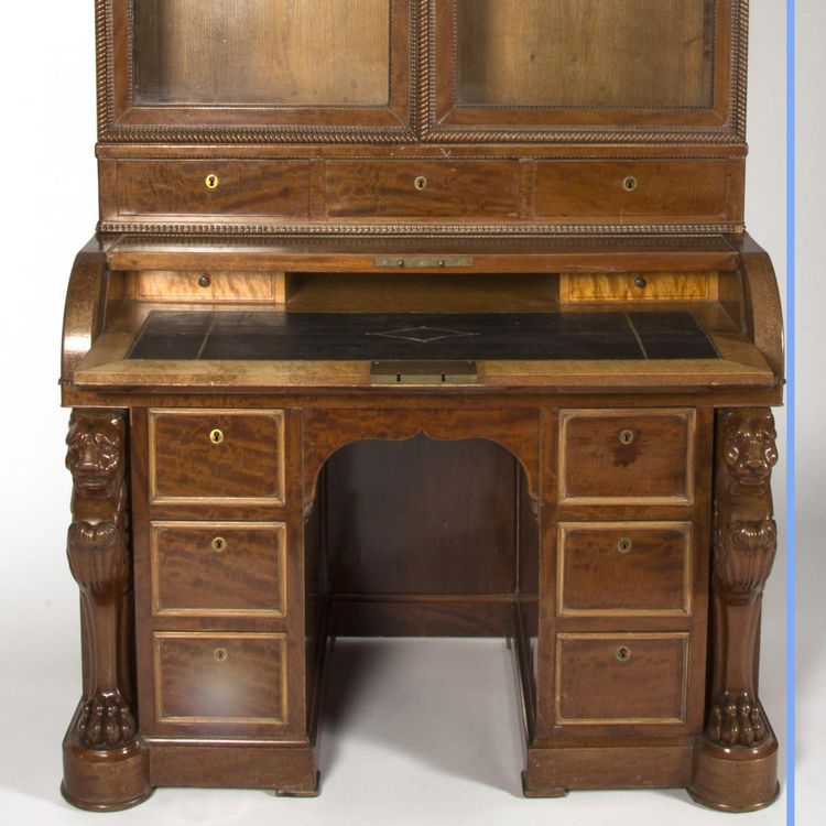 Nello stile di Jacob-Desmalter (1770-1841), scrivania in mogano, XIX secolo
