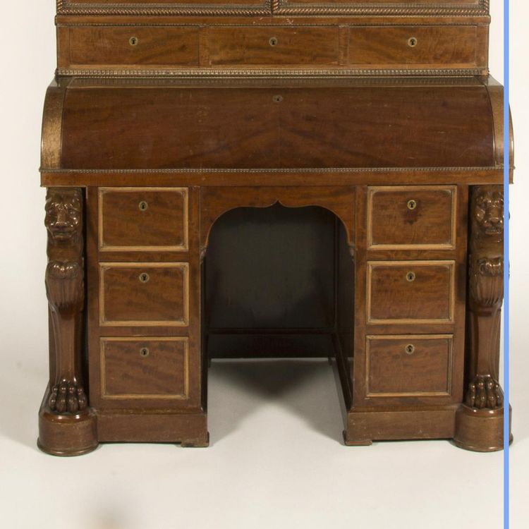 Nello stile di Jacob-Desmalter (1770-1841), scrivania in mogano, XIX secolo