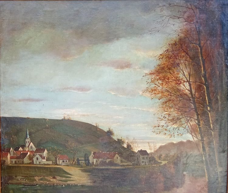 Altes Ölgemälde auf Leinwand 19. Jahrhundert